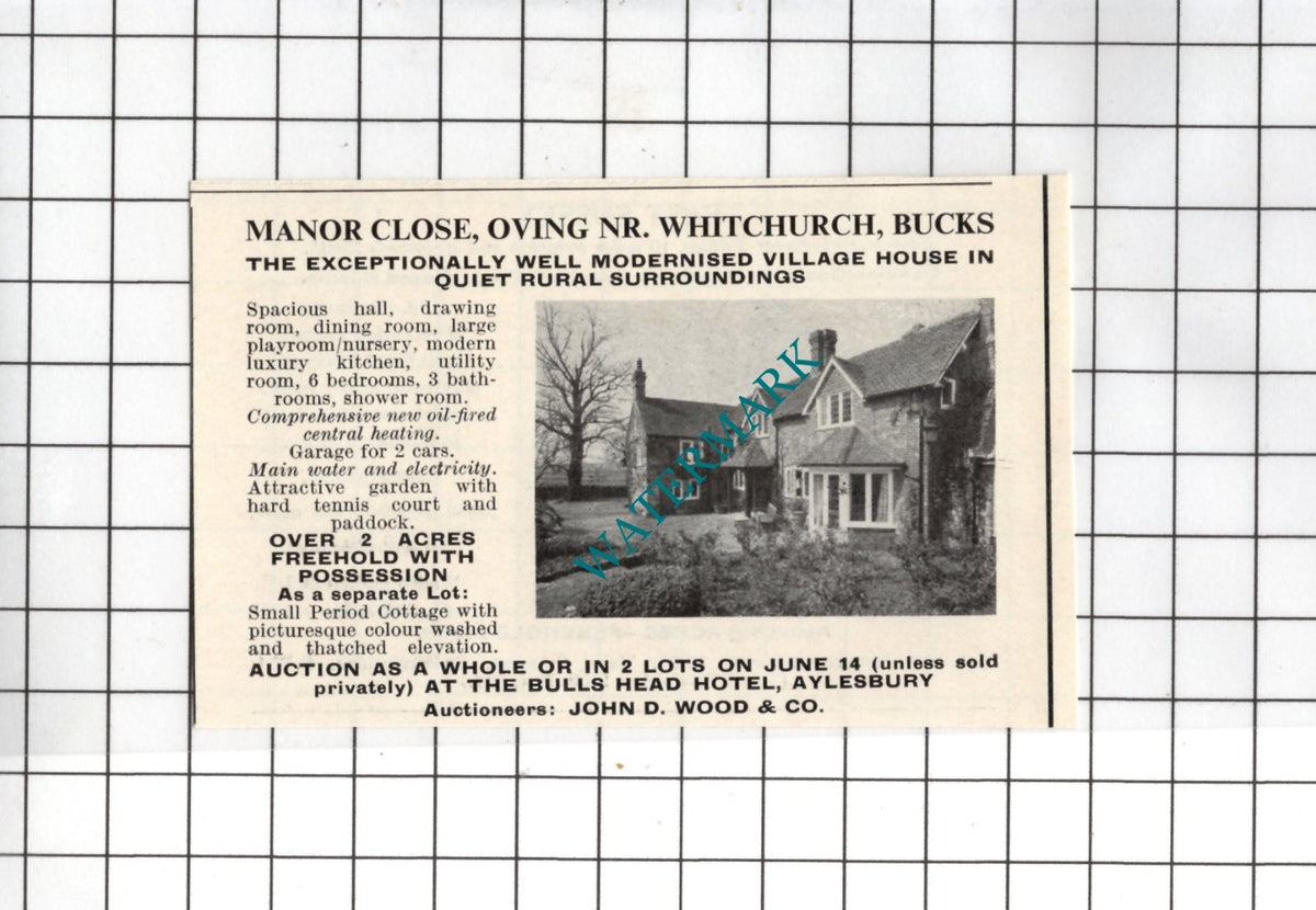 Manor Close Oving Whitchurch Buckinghamshire  SMALL House Advert - 1967
