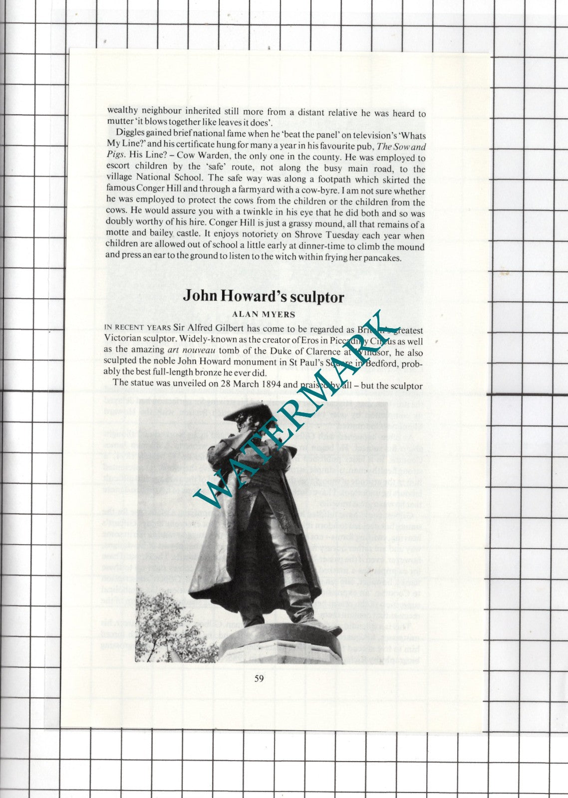 Sir Alfred Gilbert Sculptor  John Howard Bedford - 1989 Article