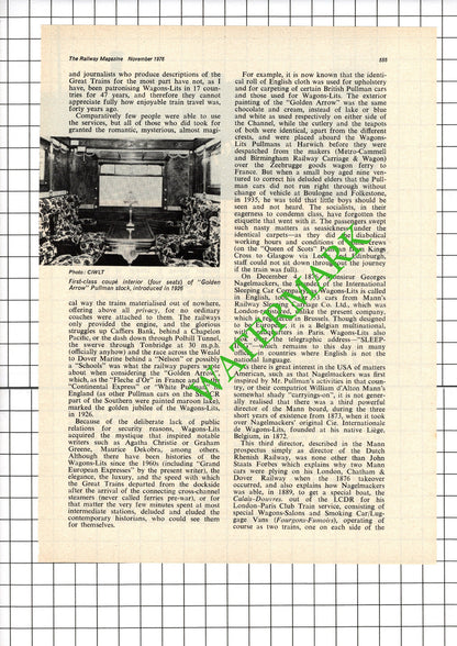 Wagons-Lits - 1976 2-Part Article