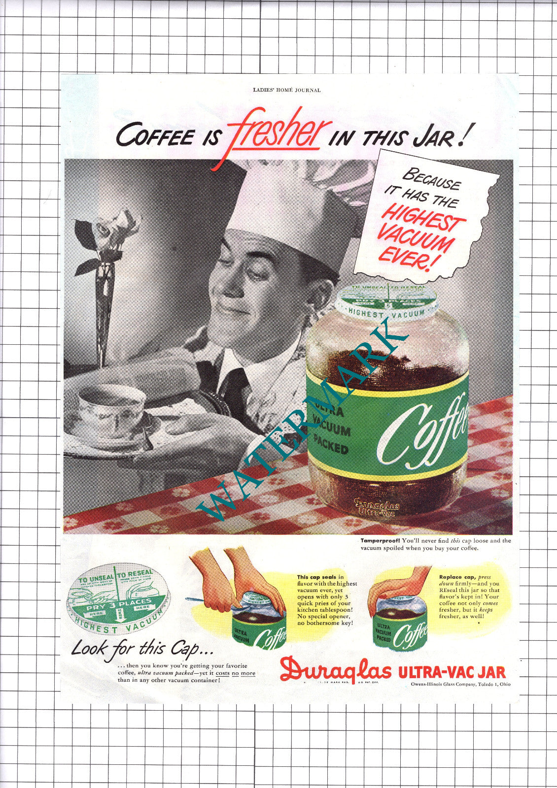 Duraglas  ADVERT -   1947 Clipping / Print