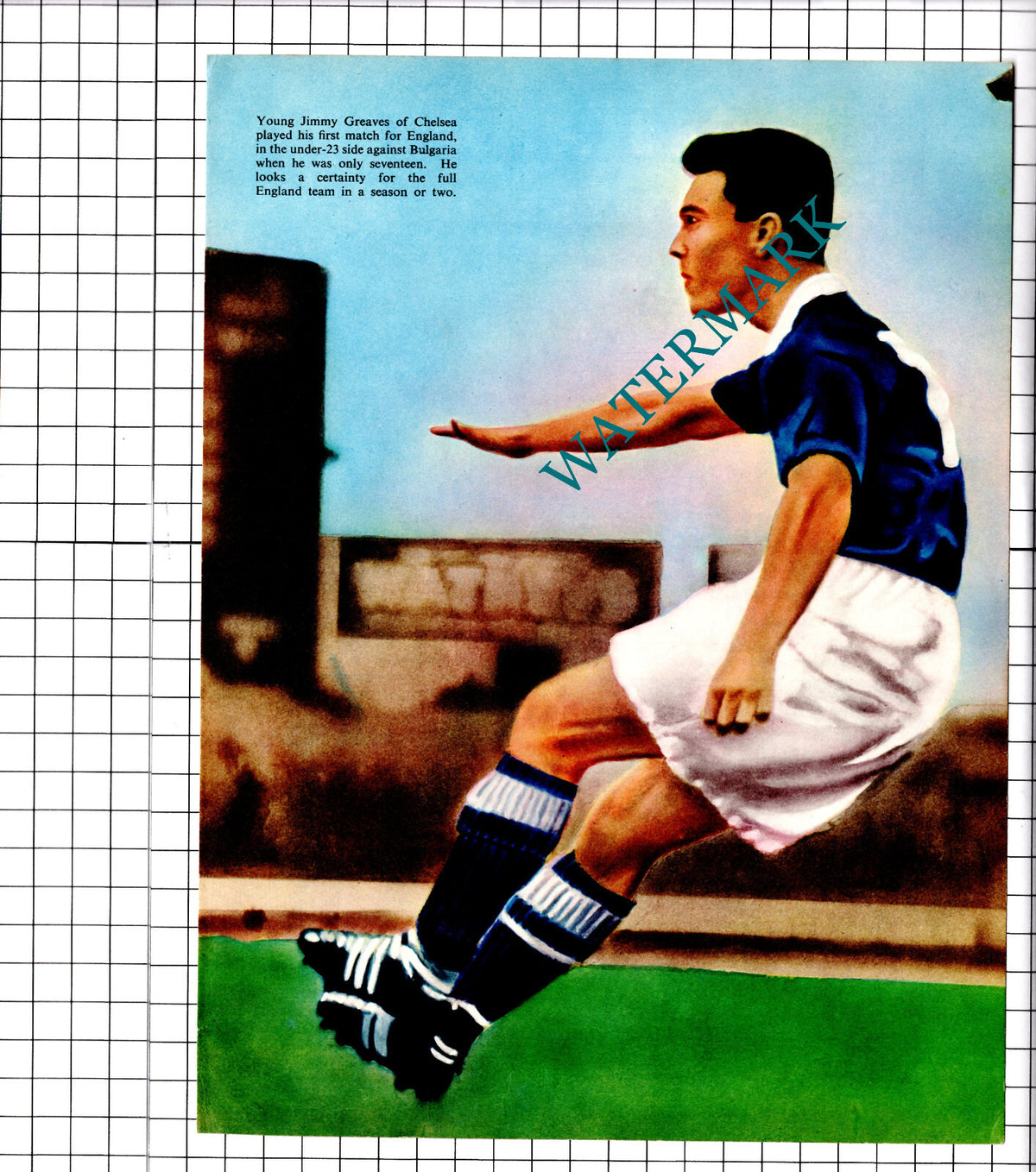 Jimmy Greaves Chelsea Football - c.1958 Clipping / Print