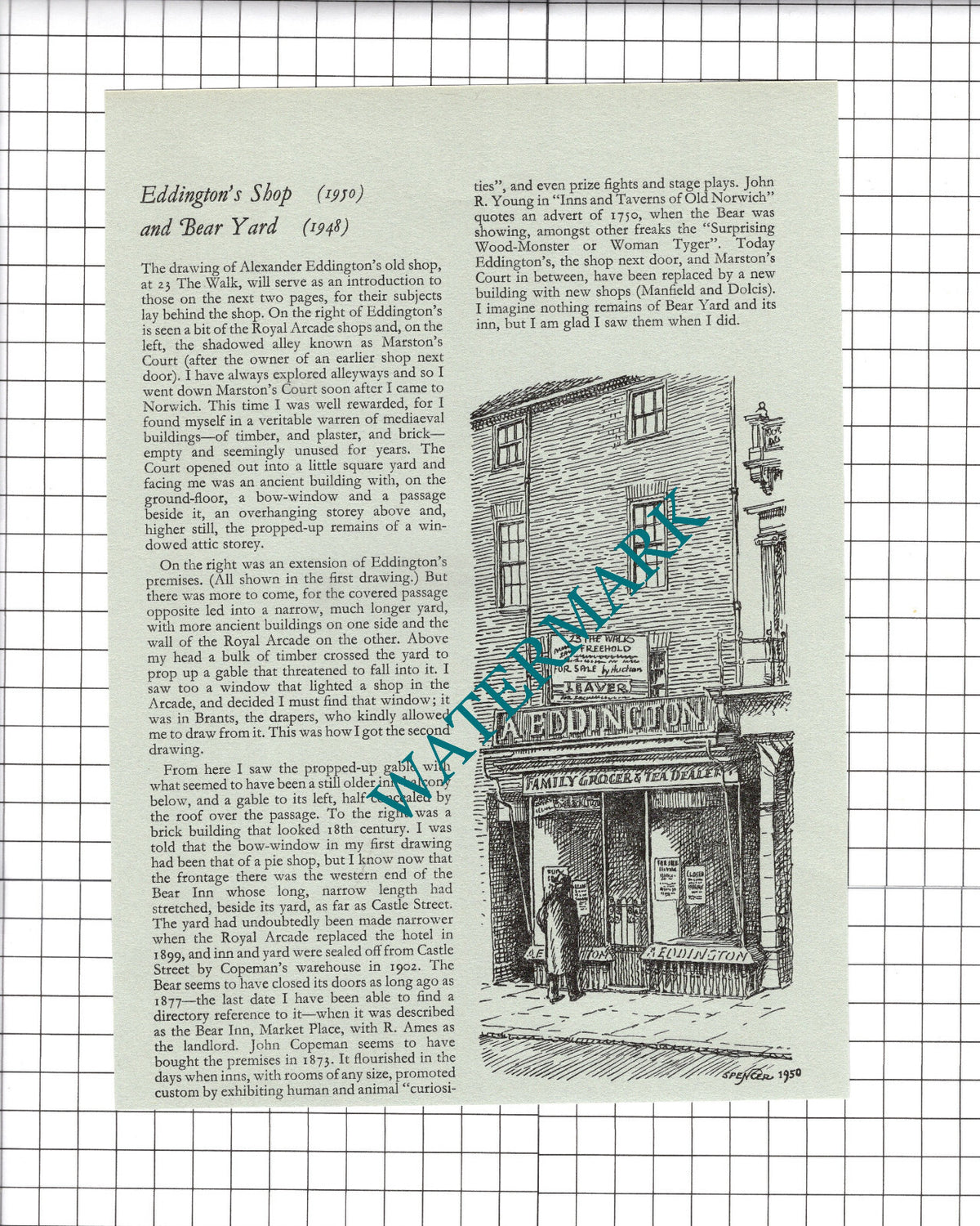 Alexander Eddington Norwich - 1970's Clipping / Print
