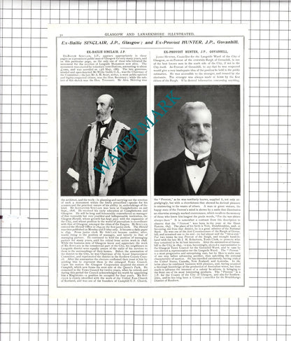 Thomas Johnstone Lipton Alexander Sinclair James Hunter Govanhill - 1904 Article