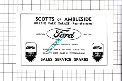 Scotts Of Ambleside Millans Park / Kelletts Jewellers Advert - c.1968 Cutting