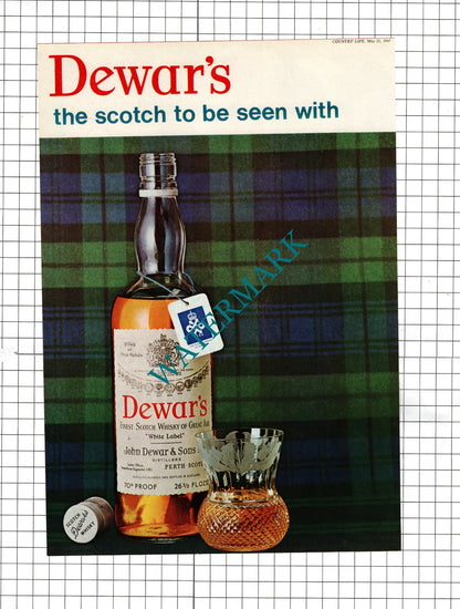 Dewar's Whisky Advert  / Gold Leaf Cigarettes Advert - 1967