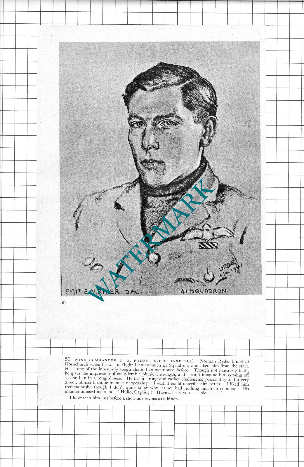F/Lt R M B D Duke-Woolley  / Flt Lt E Norman Ryder -1942 Book Print & Short Text