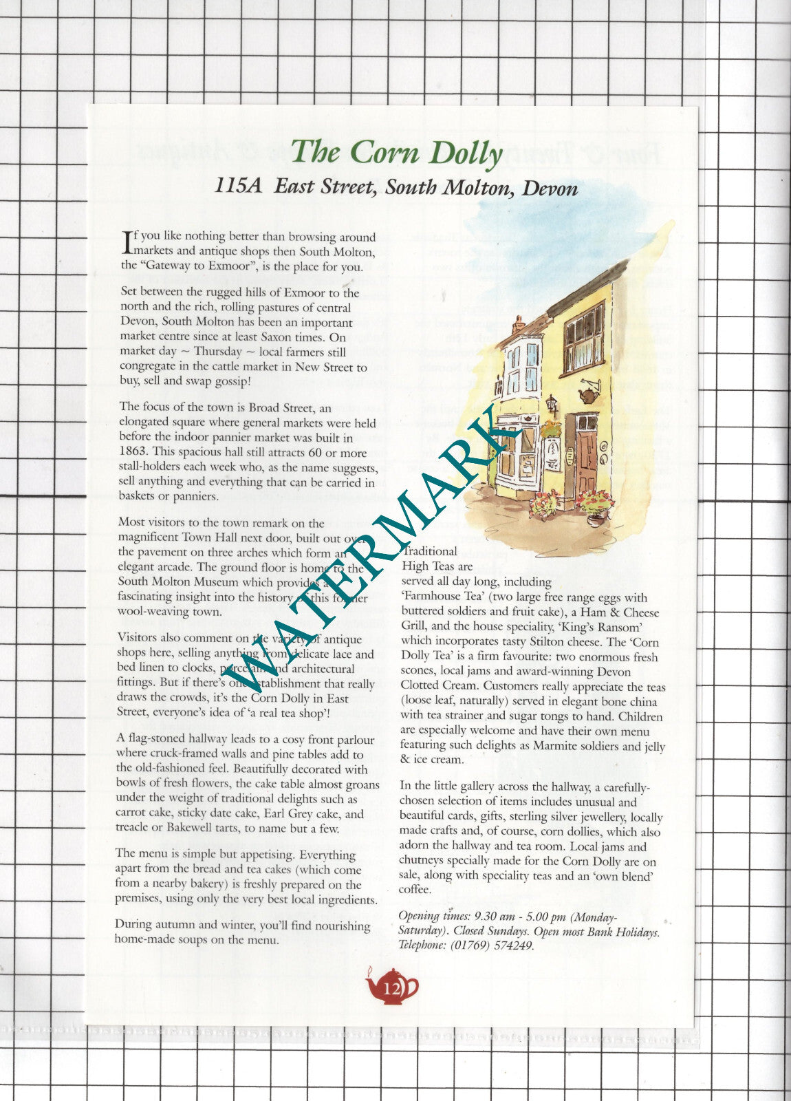 Corn Dolly South Molton Four & Twenty Blackbirds Tiverton Devon - c.2001 Advert