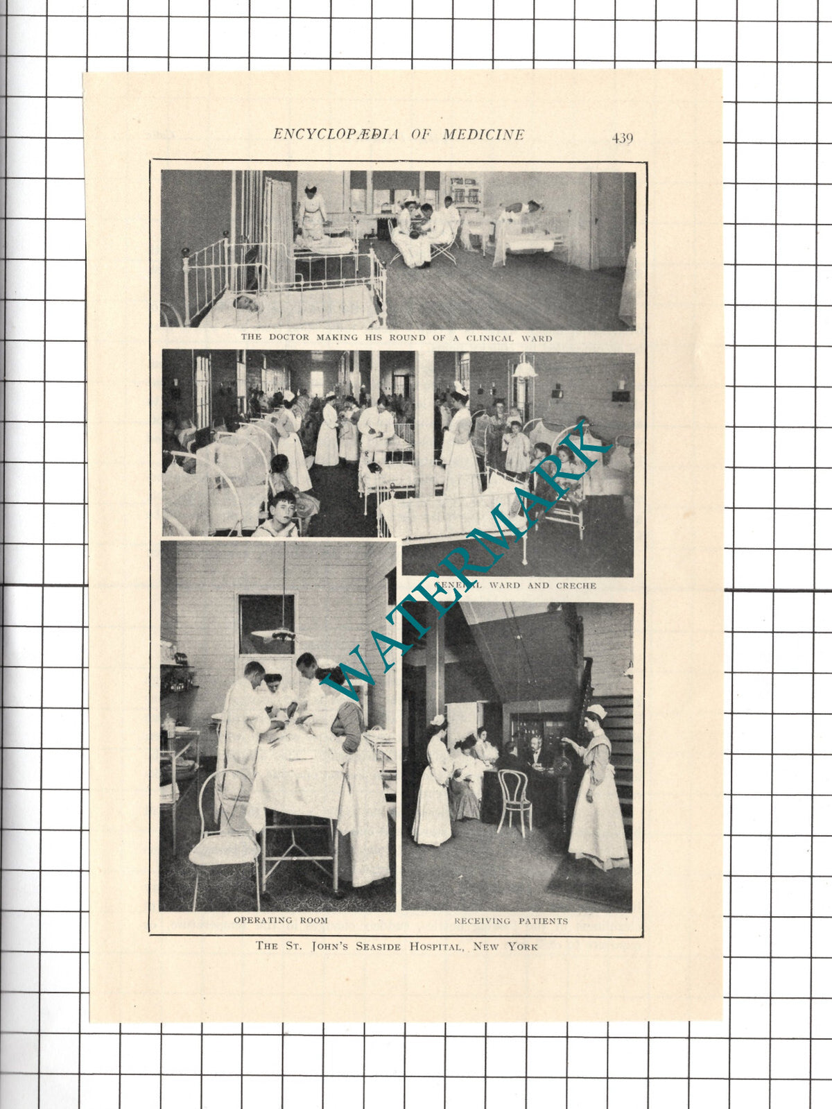 The St John's Seaside Hospital New York America - c.1914 Cutting