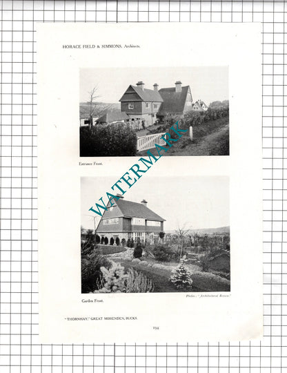 Thornhay Great Missenden Bucks Mr T G Matthews -1911 Article/Print