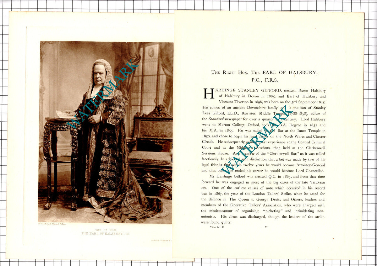 Hardinge Stanley Gifford The Earl Of Halsbury - c.1920 Article / Print