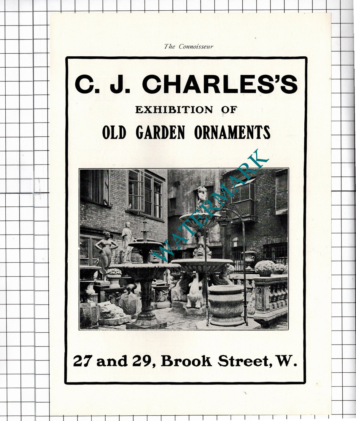 C J Charles Garden Ornaments Brook Street London ADVERT - 1904 Clipping