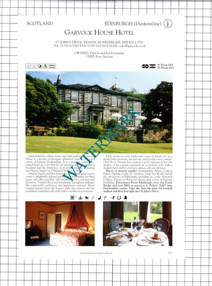Garvock House Hotel Transy  / Culcreuch Castle Fintry Advert- c.2001 Cutting