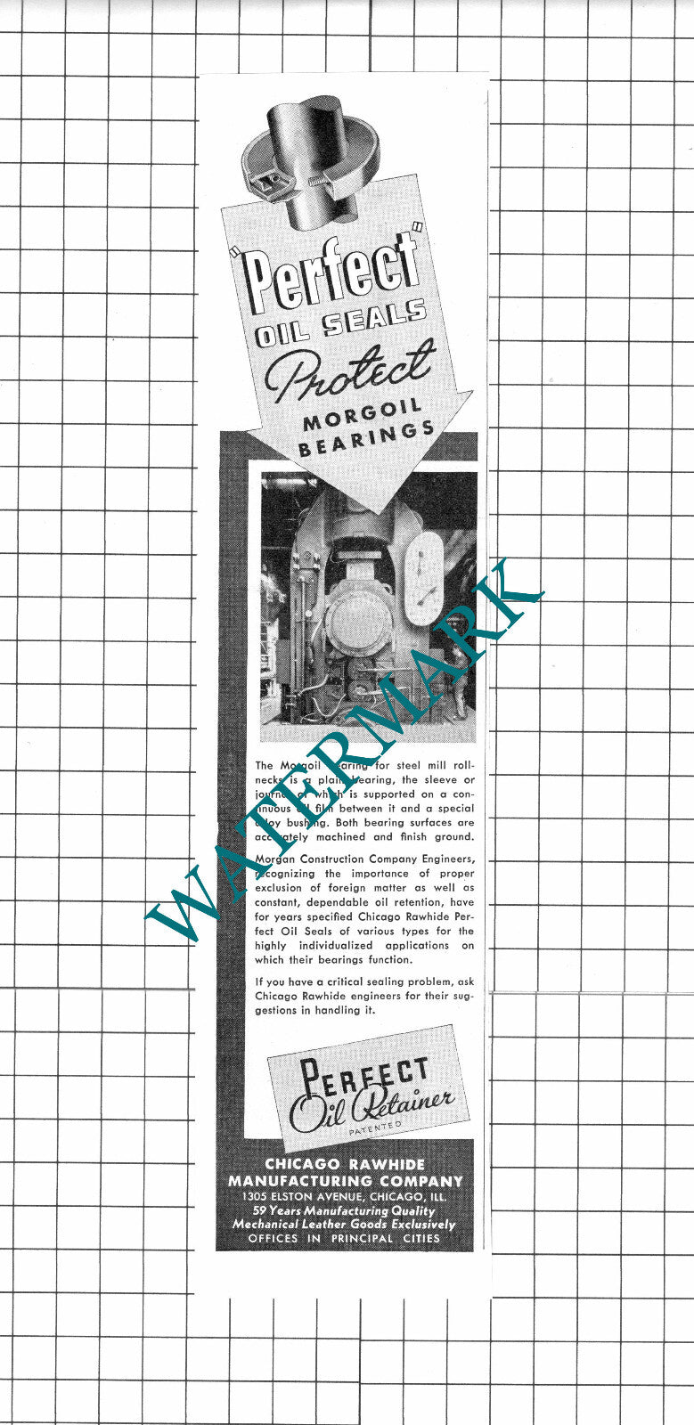 Chicago Rawhide Manufacturing Morgoil Advert - 1937 Clipping / Print