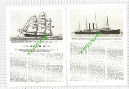 Captain J W Holmes LEUCADIA Ship  - 1930s Two Part Article