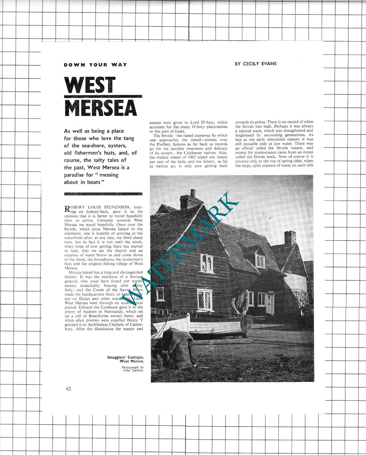 West Mersea Essex  - 1965 Article