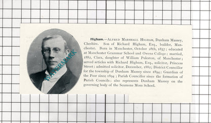 James Ogden Hardicker Levenshulme / Alfred Marshall Higham   - c.1900 Cutting