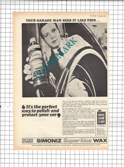 Mervyn Parrott Balham Hill Service Station Singer Chamois MkII Car Advert  1966