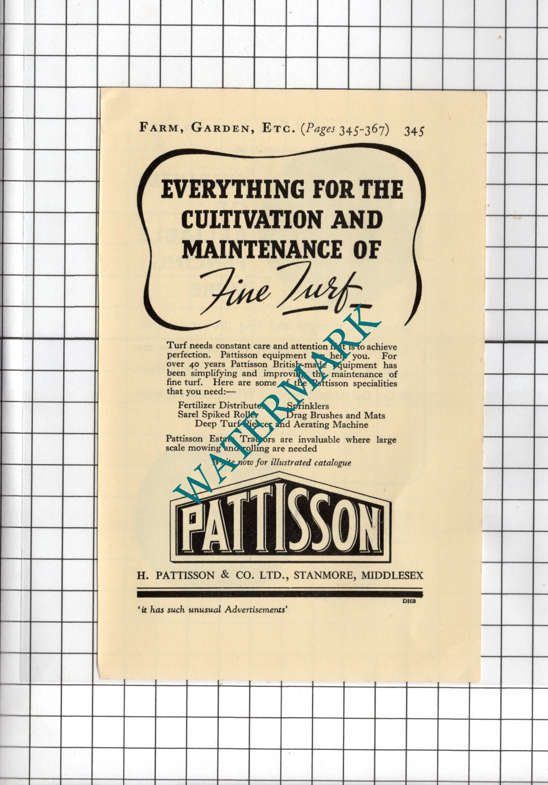 H Pattisson & Co Ltd Stanmore Middlesex / Whitecross Co Warrington - 1938 Advert
