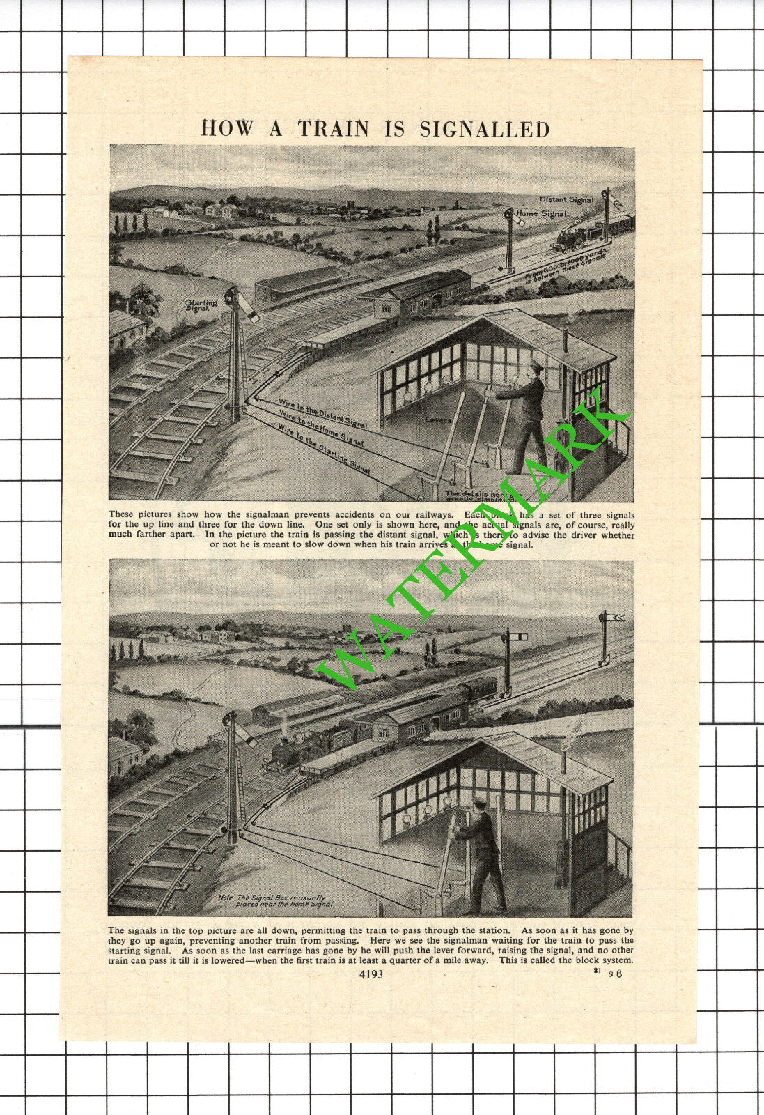 How  Train Railway Signals Work - c.1940s Article