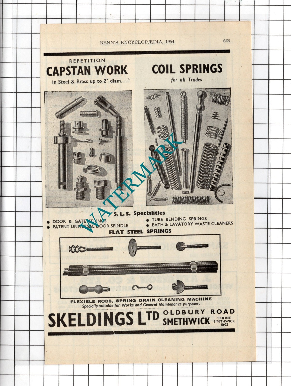 Skeldings Ltd Oldbury Road Smethwick  - 1954 Advert