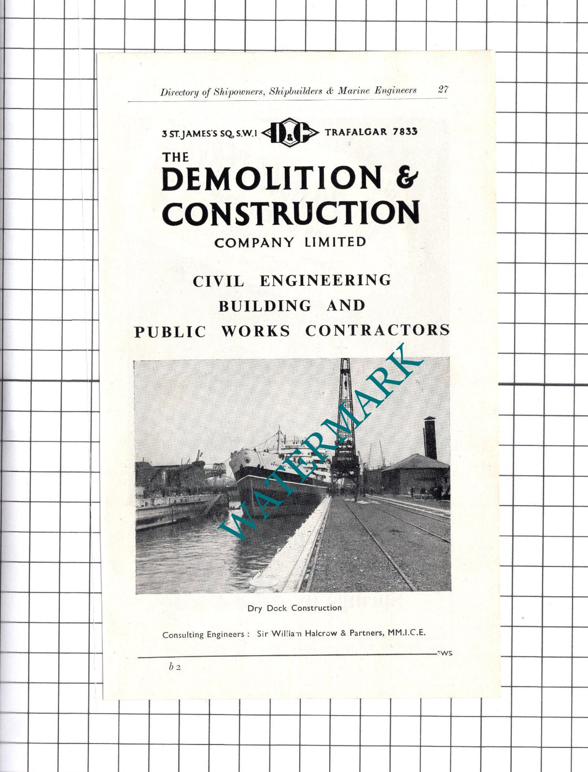 Demolition & Construction Company / Robert Riley Ltd Rochdale  ADVERT -  c.1957