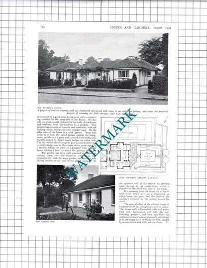 Pantiles Thames Ditton G Alan Fortescue Architect  - 1925 Article