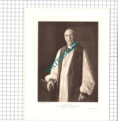 The Rt Rev Arthur F Winnington Ingram Bishop Of London - c.1920 Print / Article