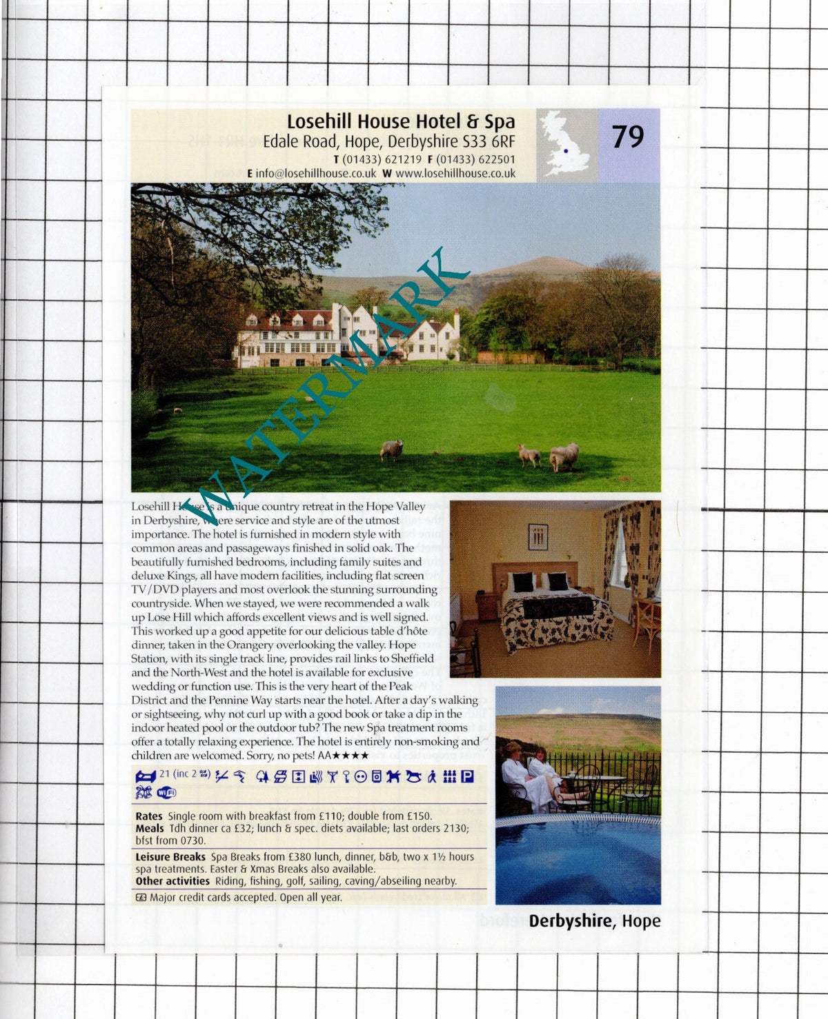 Losehill House Hotel Hope Derbyshire / Aylestone Court Hereford - 2011 Advert