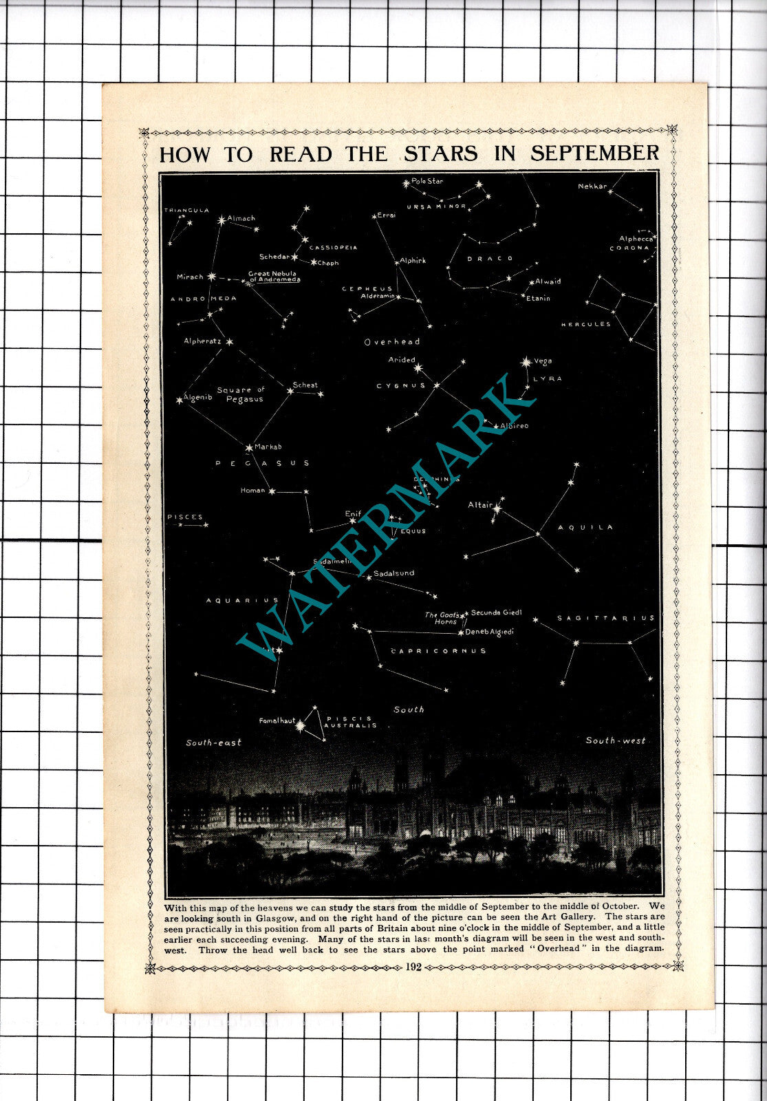 Stars in Glasgow in September - c.1930's Cutting / Print
