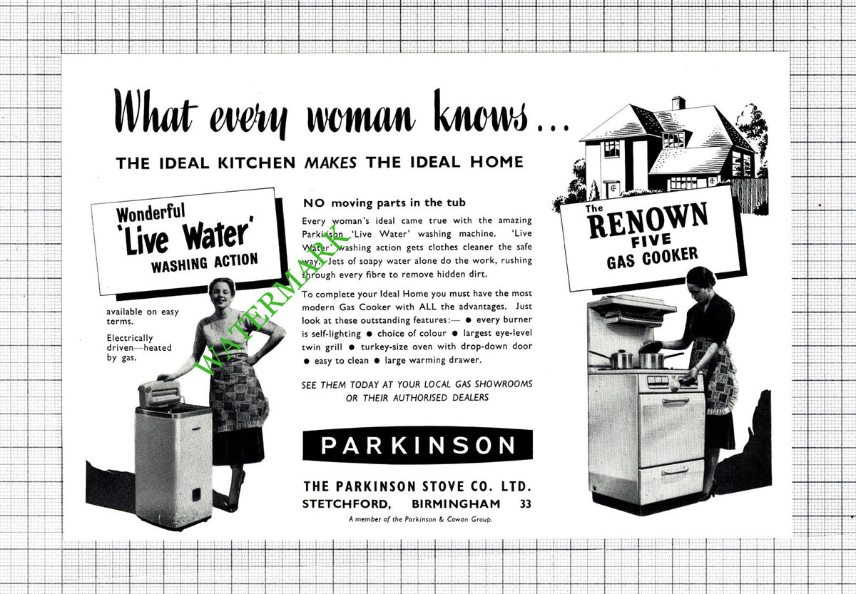 The Parkinson Stove Co Ltd Birmingham ADVERT   - 1956 Cutting