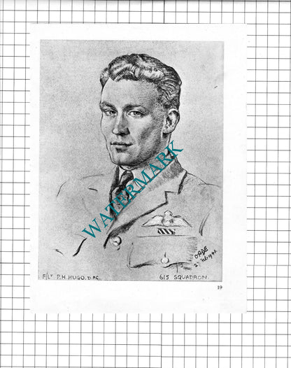 P/O J R Urwin-Mann  / Flt Lt P H Hugo  WW2 Pilot - 1942 Book Print