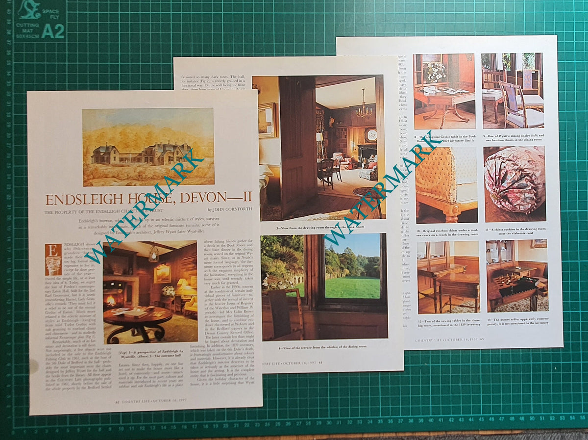 Endsleigh House Devon - 1997 Two-Part Article