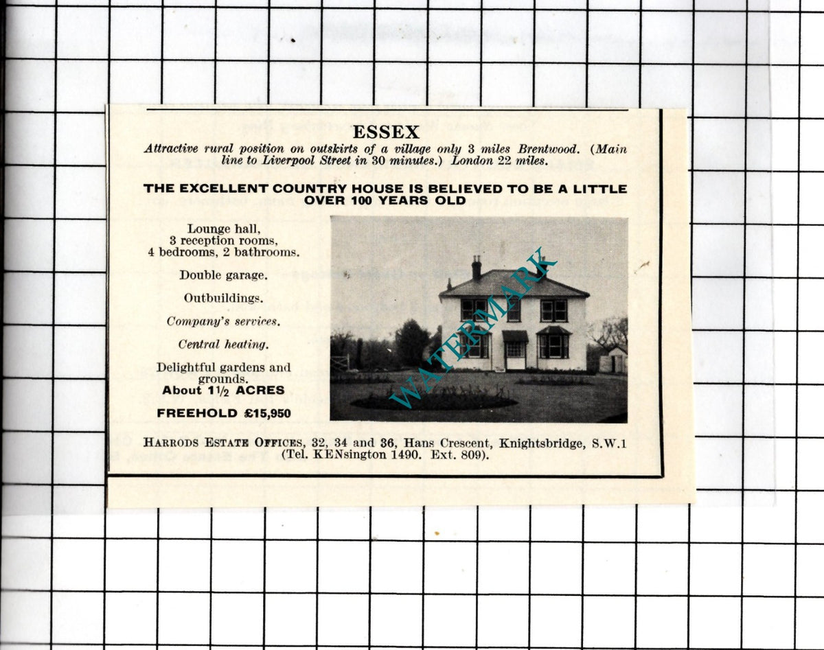 Brentwood Essex   - 1967 SMALL House Sale Advert