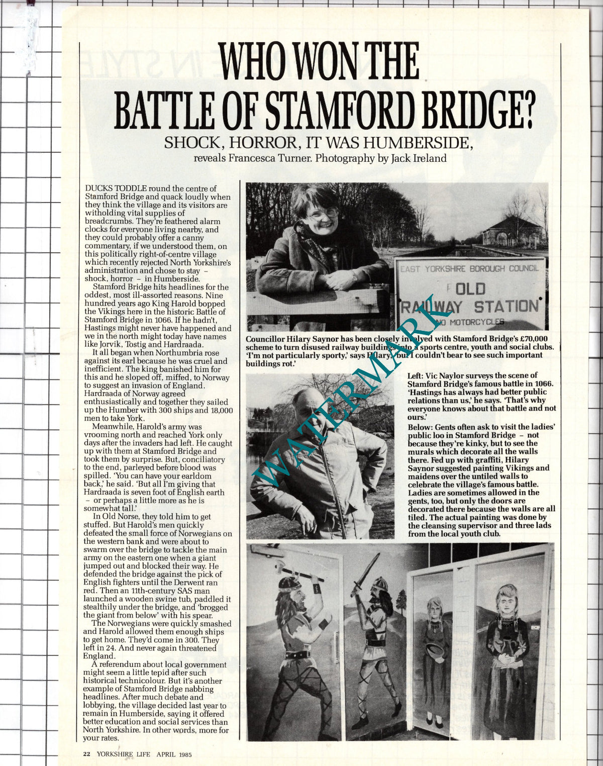 Stamford Bridge Yorkshire Michael Wiles Vic Naylor Crossland - 1985 Article