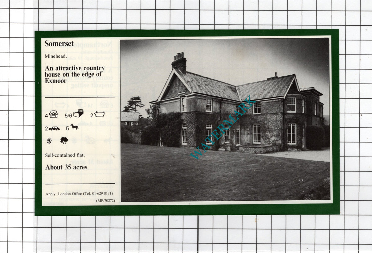 Minehead Somerset House Sale Advert - 1981 Small Cutting