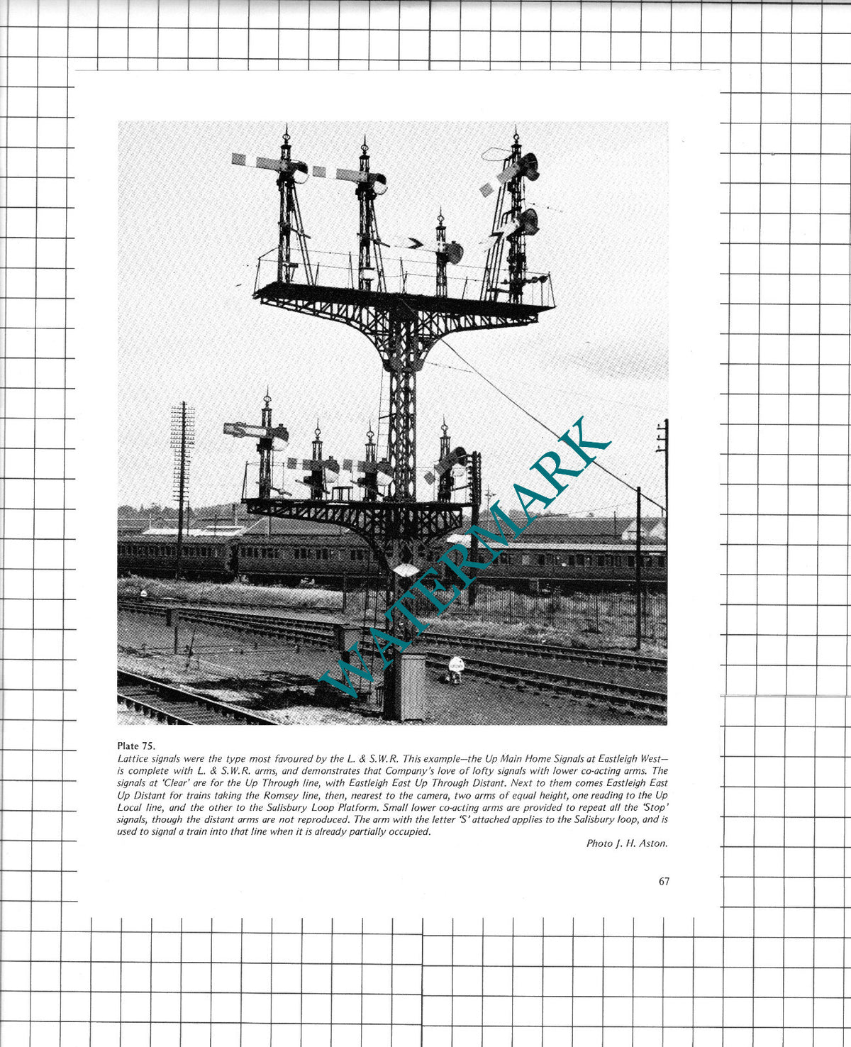 Eastleigh West Railway Signal - 1970s Clipping / Print