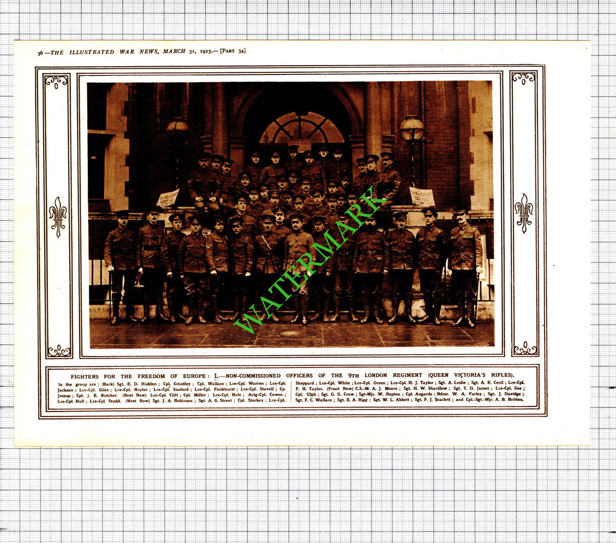 9th London Reg Ulph Davidge Storkey / AGAMEMNON Ship Dardanelles - 1915 Cutting