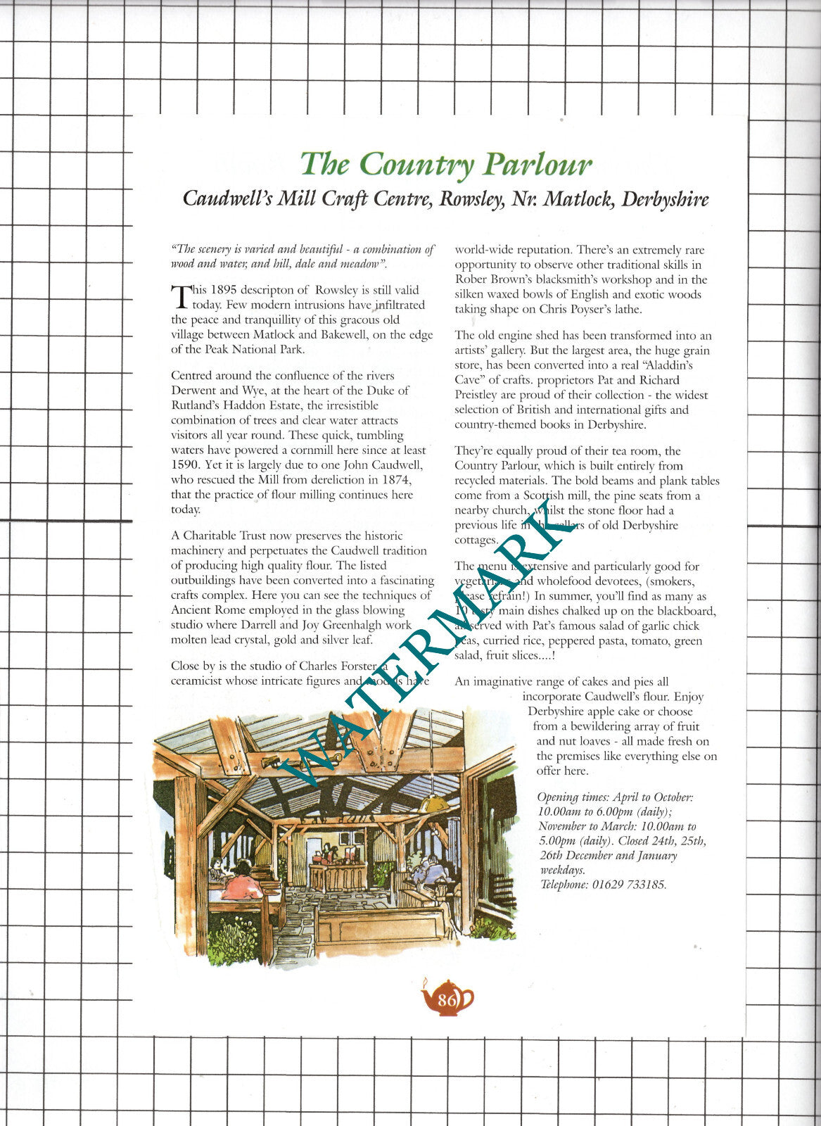 Caudwell's Mill Rowsley / Thaymar Farm Shop Bothamsall - c.2001 Advert
