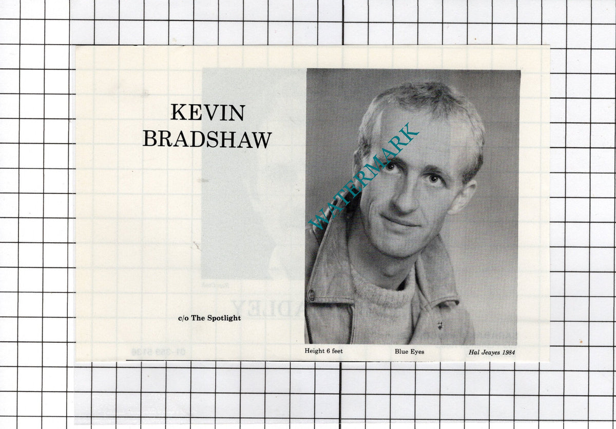 Kevin Bradshaw Actor / David Bradley Advert - 1986 Cutting