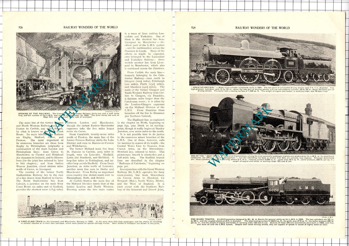 LMS London Midland and Scottish Railway - 1930s Article / Print