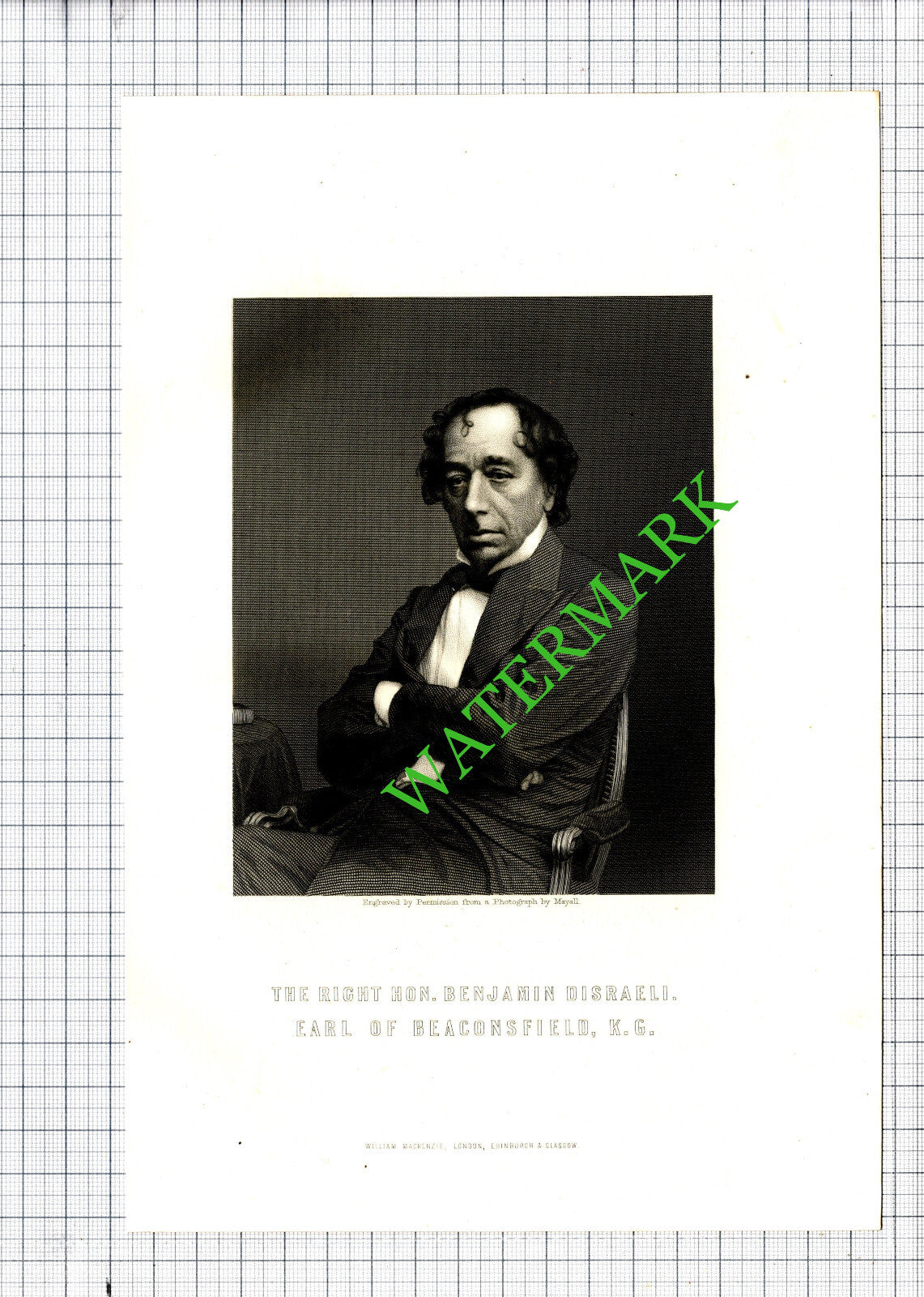 Benjamin Disraeli Earl Of Beaconsfield - c.1887 Print