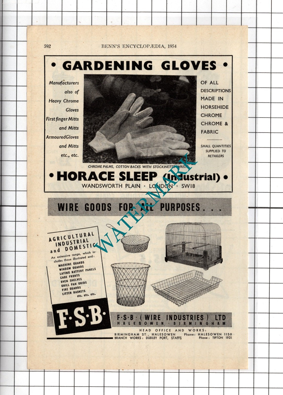 Desmo Ltd Birmingham / Horace Sleep Industrial Wandsworth London -  1954 Advert