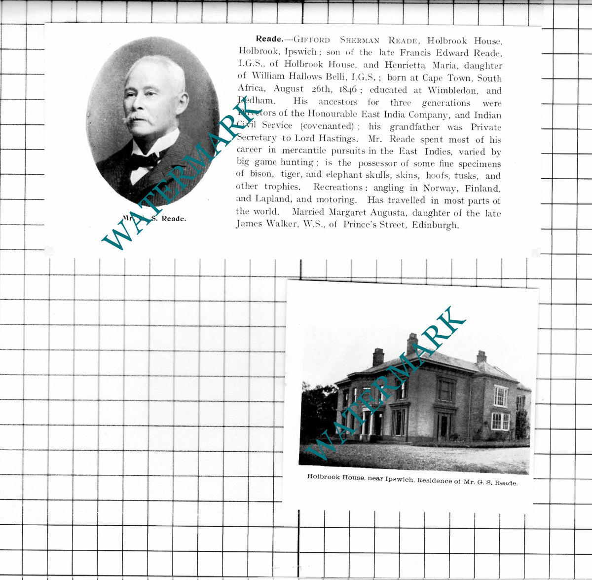 Gifford Sherman Reade Holbrook House Holbrook Ipswich -  1911 2-Part Clipping