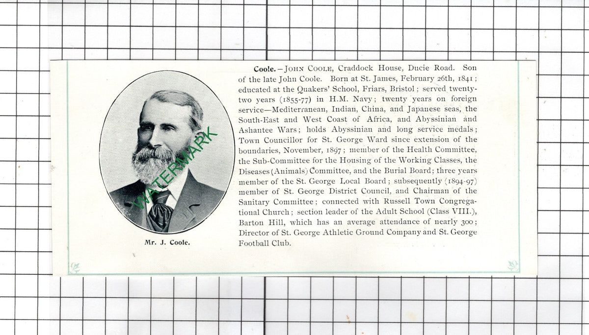 John Coole Craddock House Bristol / Herbert George Edwards Clifton 1898 Clipping