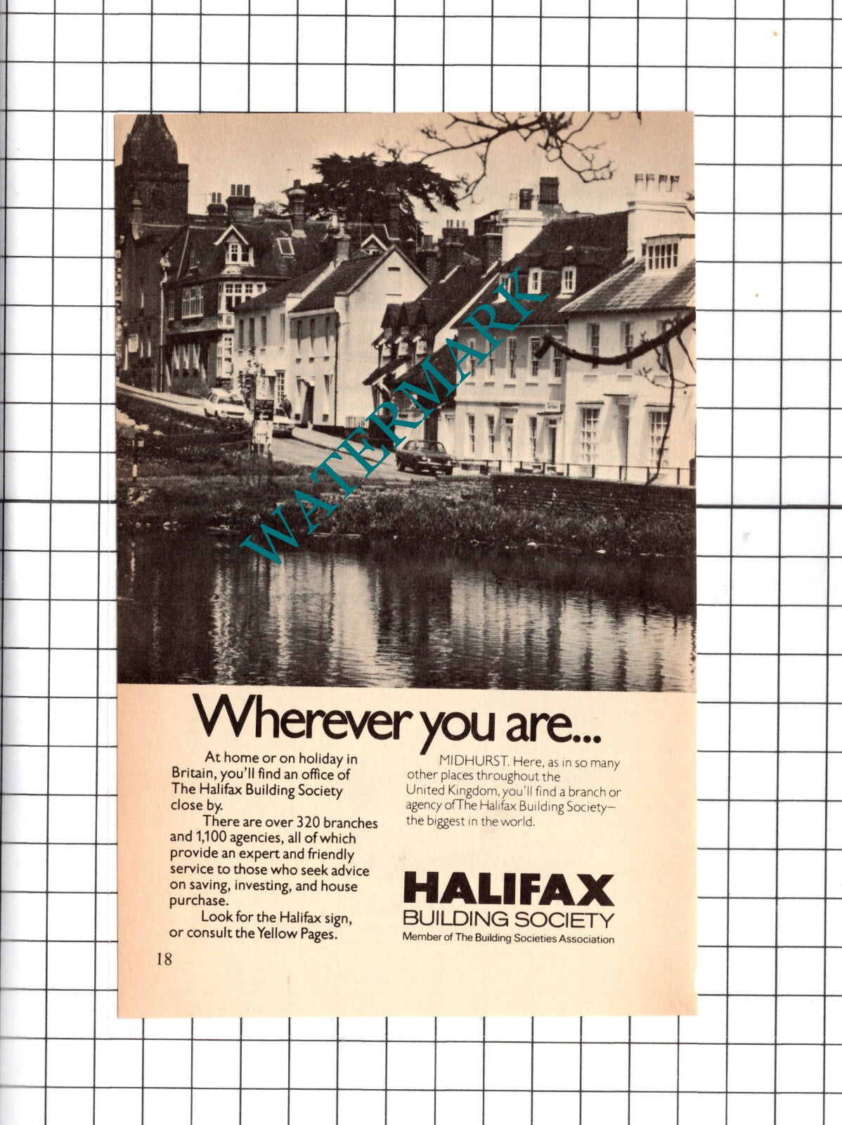 Midhurst Sussex Halifax Building Society Small Advert - 1976 Clipping / Print