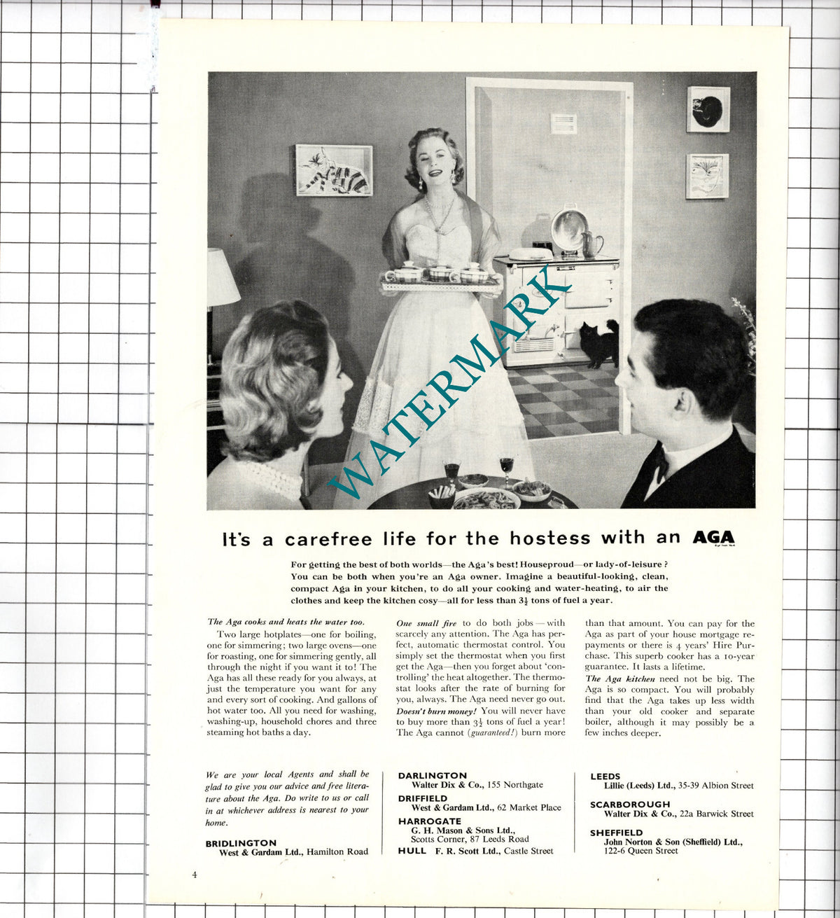 Aga Advert Hostess  - 1956 Clipping