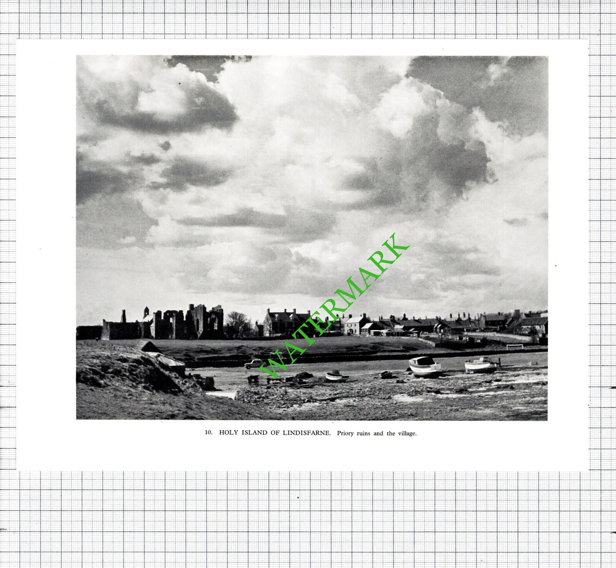 Holy Island of Lindisfarne Northumberland - 1958 Cutting / Print