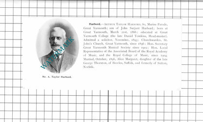 Colonel Herbert James Hartcup Bungay Suffolk Arthur Taylor Harbord 1911 Clipping