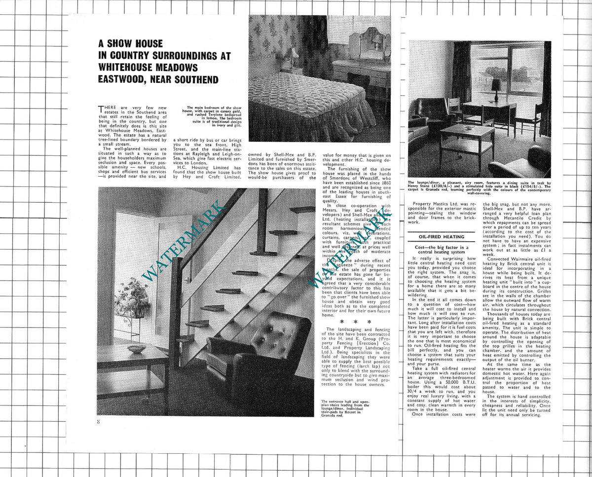 Whitehouse Meadows Eastwood Southend Essex New Estate -  1967 Article