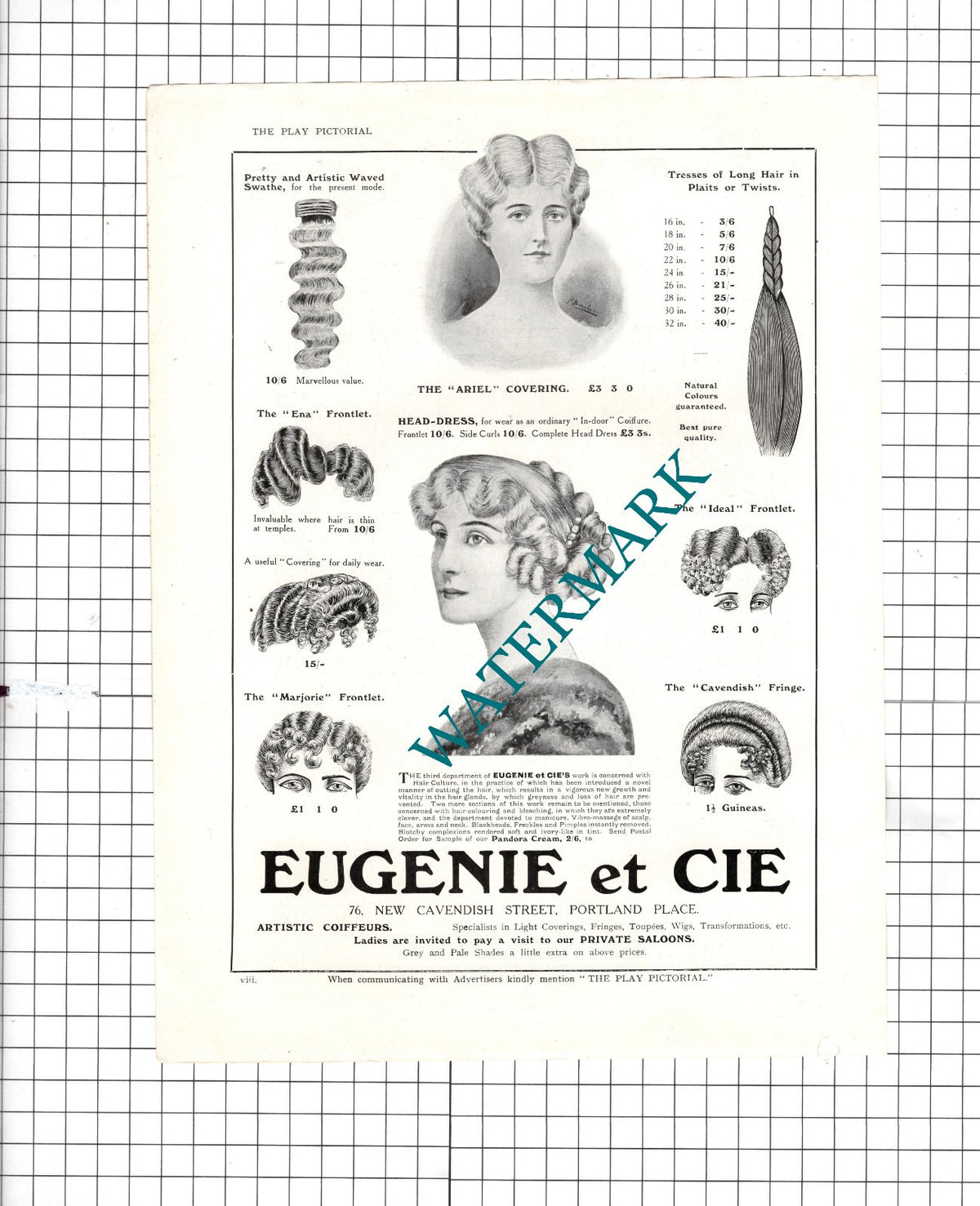 Eugenie et Cie London / Maison Dale Old Bond Street London  - c.1913 Advert